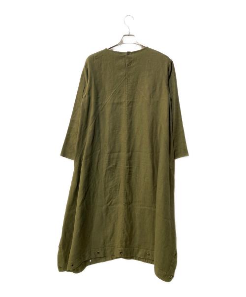 BEARDSLEY（ビアズリー）BEARDSLEY (ビアズリー) テントワンピース グリーン サイズ:Freeの古着・服飾アイテム