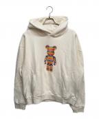 BEAR BRICK×PANGAIAベアブリック×パンゲア）の古着「プリントフーディ‐」｜ホワイト