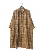 ICHI Antiquitesイチアンティークス）の古着「リネンシャツワンピース」｜ブラウン