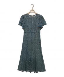 JILL STUART（ジルスチュアート）の古着「スモールフラワーレースドレス」｜グリーン