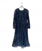 JILL STUARTジルスチュアート）の古着「レースワンピース」｜ネイビー