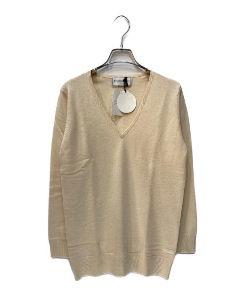 DEUXIEME CLASSE（ドゥーズィエム クラス）DEUXIEME CLASSE (ドゥーズィエム クラス) カシミヤ12G Vネックニット アイボリー サイズ:Freeの古着・服飾アイテム
