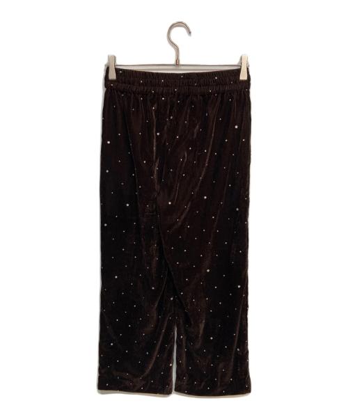 VIAN（ヴィアン）VIAN (ヴィアン) Glitter Velvet Easy PT ブラウン サイズ:38の古着・服飾アイテム