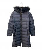 green label relaxingグリーンレーベルリラクシング）の古着「フォックスファーロングダウンコート」｜ネイビー