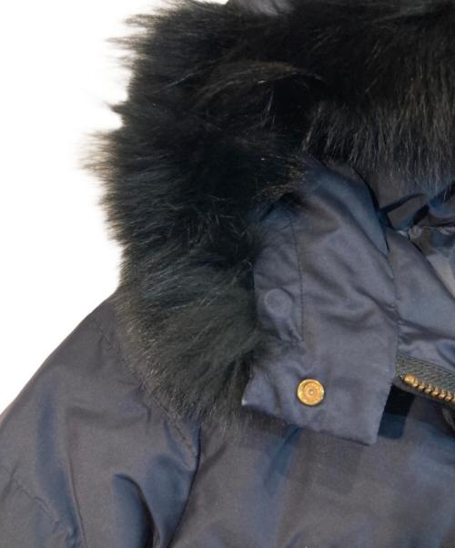 green label relaxing（グリーンレーベルリラクシング）green label relaxing (グリーンレーベルリラクシング) フォックスファーロングダウンコート ネイビー サイズ:36の古着・服飾アイテム