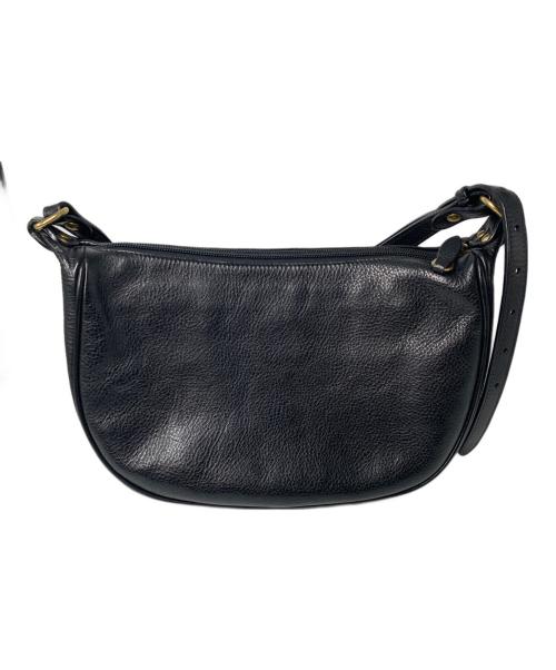 IL BISONTE（イル ビゾンテ）IL BISONTE (イル ビゾンテ) オールレザーショルダーバッグ ブラックの古着・服飾アイテム