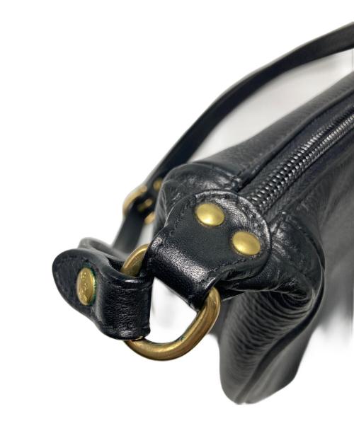 IL BISONTE（イル ビゾンテ）IL BISONTE (イル ビゾンテ) オールレザーショルダーバッグ ブラックの古着・服飾アイテム