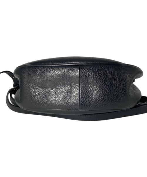 IL BISONTE（イル ビゾンテ）IL BISONTE (イル ビゾンテ) オールレザーショルダーバッグ ブラックの古着・服飾アイテム