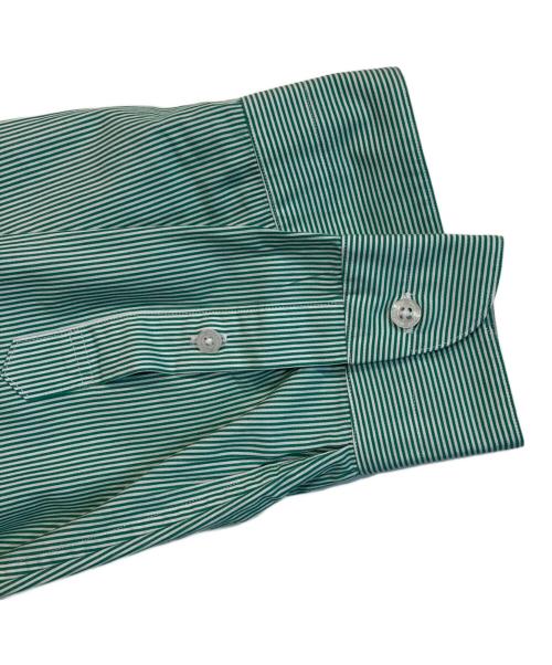 MACKINTOSH PHILOSOPHY（マッキントッシュ フィロソフィー）MACKINTOSH PHILOSOPHY (マッキントッシュ フィロソフィー) ヘアラインストライプ バンドカラーシャツ グリーン サイズ:40の古着・服飾アイテム