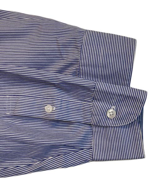 MACKINTOSH PHILOSOPHY（マッキントッシュ フィロソフィー）MACKINTOSH PHILOSOPHY (マッキントッシュ フィロソフィー) ヘアラインストライプ バンドカラーシャツ ブルー サイズ:40の古着・服飾アイテム