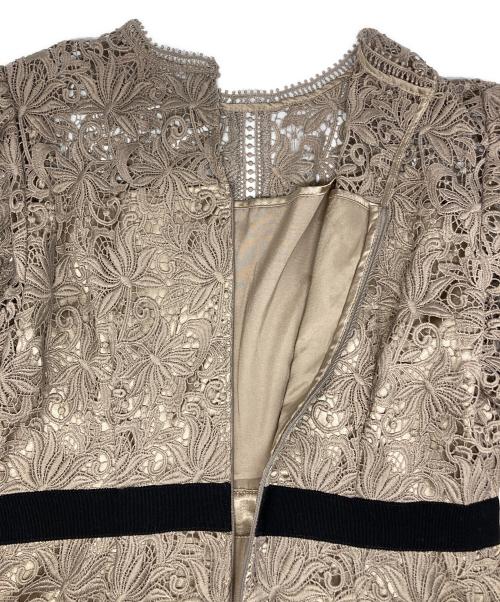 CELFORD（セルフォード）CELFORD (セルフォード) ウエストマークレースワンピース ベージュ サイズ:38の古着・服飾アイテム