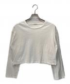 EVERYDAY I LIKE.エヴリデイ アイ ライク）の古着「クロップド ロングスリーブ Tシャツ」｜ホワイト