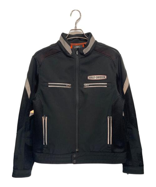 HARLEY-DAVIDSON（ハーレーダビッドソン）HARLEY-DAVIDSON (ハーレーダビッドソン) ジップアップジャケット ブラック サイズ:Lの古着・服飾アイテム