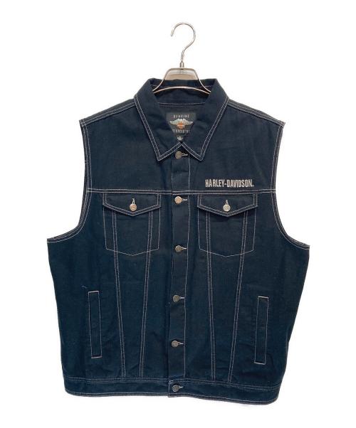 HARLEY-DAVIDSON（ハーレーダビッドソン）HARLEY-DAVIDSON (ハーレーダビッドソン) デニムベスト ブラック サイズ:XLの古着・服飾アイテム