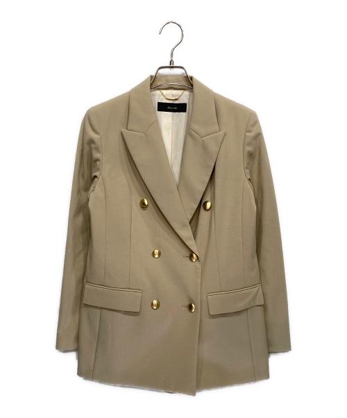 allureville（アルアバイル）allureville (アルアバイル) リオペルダブルブレスト6釦ジャケット ベージュ サイズ:Lの古着・服飾アイテム
