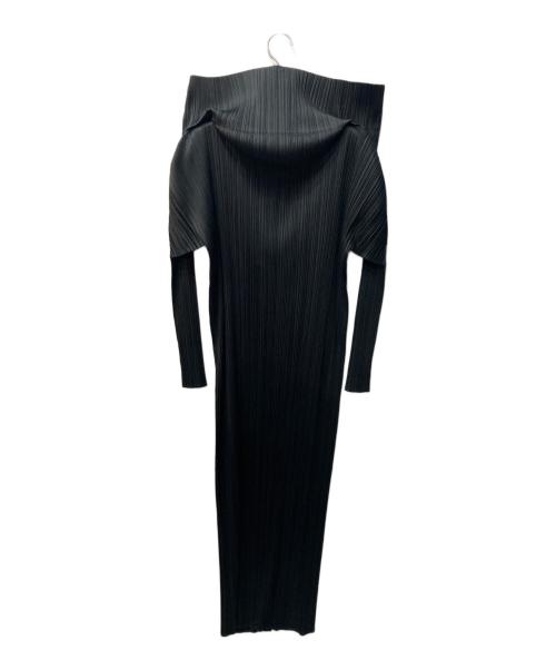 PLEATS PLEASE（プリーツプリーズ）PLEATS PLEASE (プリーツプリーズ) プリーツワンピース ブラック サイズ:3の古着・服飾アイテム
