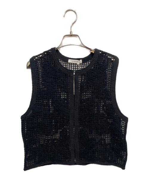 +81 BRANCA（ハチイチブランカ）+81 BRANCA (ハチイチブランカ) レースベスト ブラック サイズ:Free 未使用品の古着・服飾アイテム