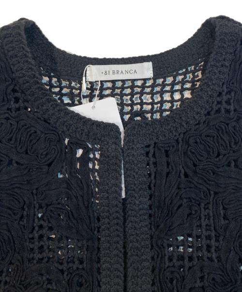 +81 BRANCA（ハチイチブランカ）+81 BRANCA (ハチイチブランカ) レースベスト ブラック サイズ:Free 未使用品の古着・服飾アイテム