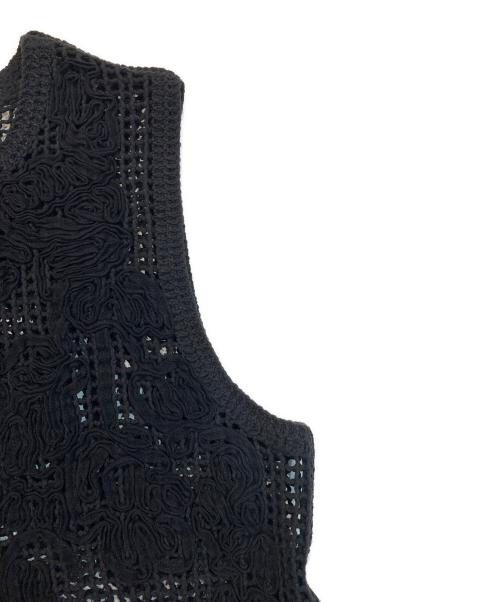 +81 BRANCA（ハチイチブランカ）+81 BRANCA (ハチイチブランカ) レースベスト ブラック サイズ:Free 未使用品の古着・服飾アイテム