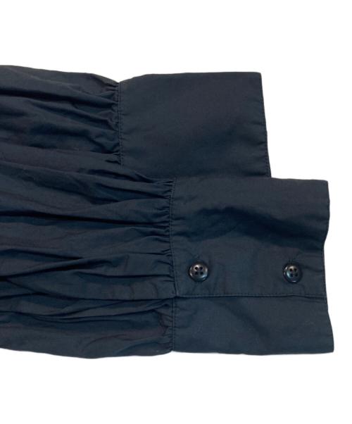merlette（マーレット）merlette (マーレット) Georgica Ruched Lattice Poplin Blous ネイビー サイズ:Lの古着・服飾アイテム