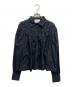 merlette（マーレット）の古着「Georgica Ruched Lattice Poplin Blous」｜ネイビー