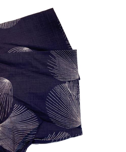 Duke Kahanamoku（デュークカハナモク）Duke Kahanamoku (デュークカハナモク) LINEN HAWAIIAN SHIRT ネイビー サイズ:XLの古着・服飾アイテム