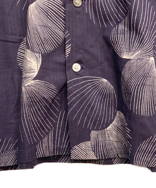 Duke Kahanamoku（デュークカハナモク）Duke Kahanamoku (デュークカハナモク) LINEN HAWAIIAN SHIRT ネイビー サイズ:XLの古着・服飾アイテム