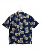 Duke Kahanamokuデュークカハナモク）の古着「COTTON HAWAIIAN SHIRT」｜ネイビー