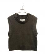 MHLエムエイチエル）の古着「COARSE COTTON LINEN ベスト」｜オリーブ