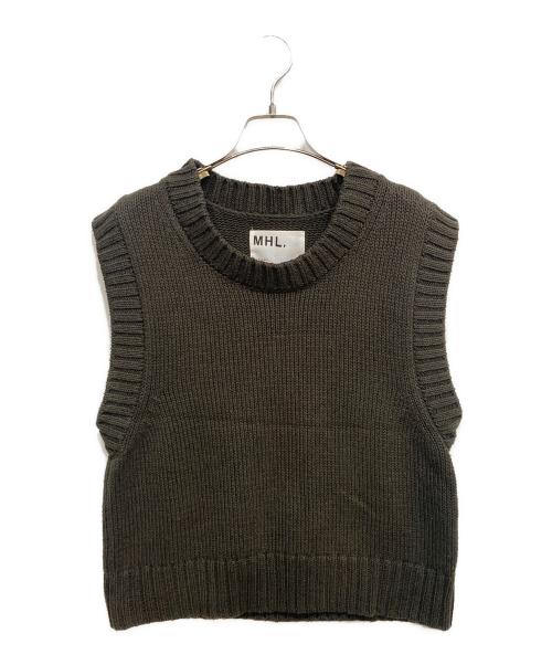 MHL（エムエイチエル）MHL (エムエイチエル) COARSE COTTON LINEN ベスト オリーブ サイズ:2の古着・服飾アイテム