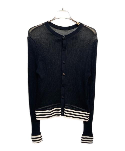 CABAN（キャバン）CABAN (キャバン) コットンナイロンリブ シアークルーネックカーディガン ブラック サイズ:Freeの古着・服飾アイテム