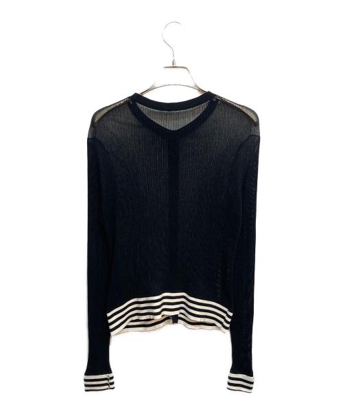 CABAN（キャバン）CABAN (キャバン) コットンナイロンリブ シアークルーネックカーディガン ブラック サイズ:Freeの古着・服飾アイテム