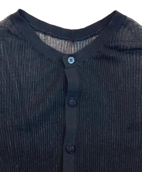 CABAN（キャバン）CABAN (キャバン) コットンナイロンリブ シアークルーネックカーディガン ブラック サイズ:Freeの古着・服飾アイテム