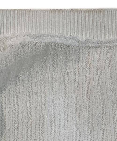 CABAN（キャバン）CABAN (キャバン) コットンナイロンリブ シアークルーネックカーディガン ホワイト サイズ:Freeの古着・服飾アイテム