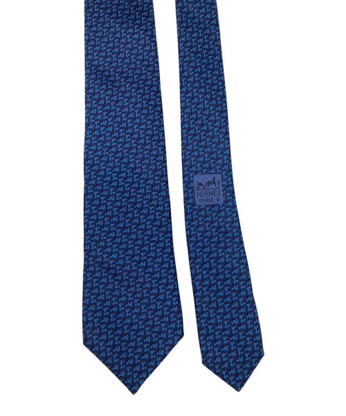 HERMES（エルメス）HERMES (エルメス) シルクネクタイ ネイビー サイズ:-の古着・服飾アイテム