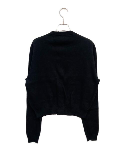 CABAN（キャバン）CABAN (キャバン) コットンカシミヤ クルーネックカーディガン ブラック サイズ:Sの古着・服飾アイテム