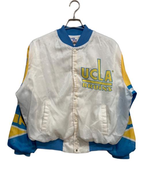 Chalk Line（チョークライン）Chalk Line (チョークライン) スタジャン ホワイト×ブルー サイズ:Lの古着・服飾アイテム