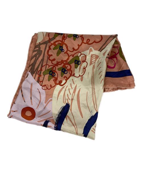 manipuri（マニプリ）manipuri (マニプリ) シルクスカーフ ピンク サイズ:サイズ詳細参照の古着・服飾アイテム
