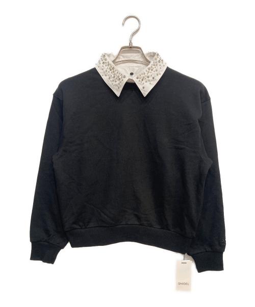 Snidel（スナイデル）Snidel (スナイデル) ビジュー衿スウェット ブラック サイズ:Free 未使用品の古着・服飾アイテム