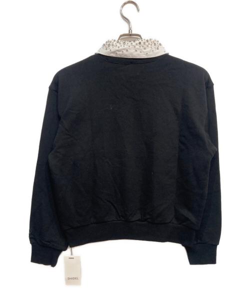 Snidel（スナイデル）Snidel (スナイデル) ビジュー衿スウェット ブラック サイズ:Free 未使用品の古着・服飾アイテム