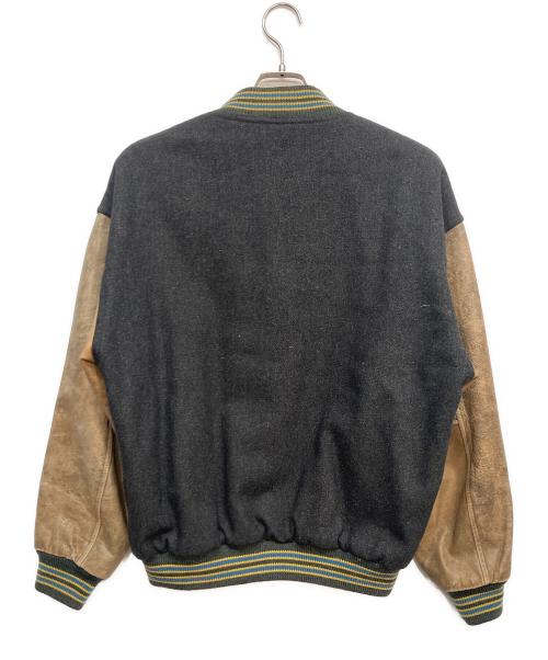 O'NEILL（オニール）O'NEILL (オニール) レザー切替スタジャン ブラウン×グレー サイズ:Lの古着・服飾アイテム