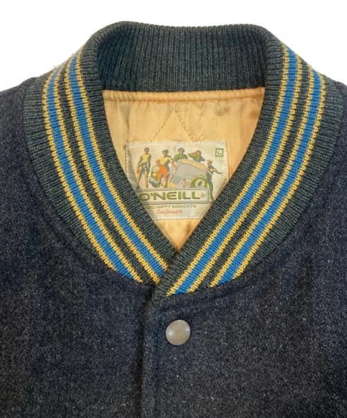 O'NEILL（オニール）O'NEILL (オニール) レザー切替スタジャン ブラウン×グレー サイズ:Lの古着・服飾アイテム