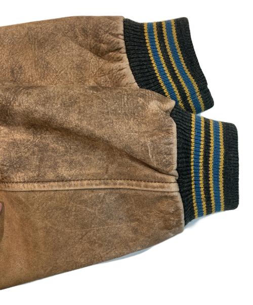 O'NEILL（オニール）O'NEILL (オニール) レザー切替スタジャン ブラウン×グレー サイズ:Lの古着・服飾アイテム