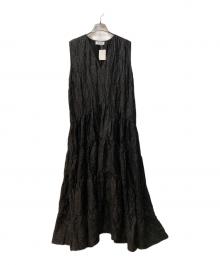 NOLLEY'S（ノーリーズ）の古着「Vネック ボリューム ワンピース」｜ブラック