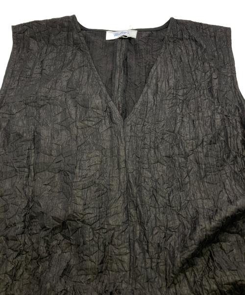 NOLLEY'S（ノーリーズ）NOLLEY'S (ノーリーズ) Vネック ボリューム ワンピース ブラック サイズ:38 未使用品の古着・服飾アイテム