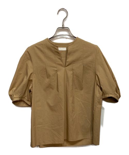 BALLSEY（ボールジィ）BALLSEY (ボールジィ) プロセスド コットン ショルダー タック ブラウス ベージュ サイズ:36の古着・服飾アイテム