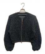 Gypsohilaジプソフィア）の古着「シャーリングジャケット」｜ブラック