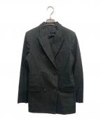 DRESSTERIORドレステリア）の古着「ストレッチリネンダブルジャケット」｜グレー