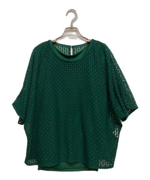 BEARDSLEY（ビアズリー）BEARDSLEY (ビアズリー) カヤ前後ブラウス グリーン サイズ:FREE 未使用品の古着・服飾アイテム