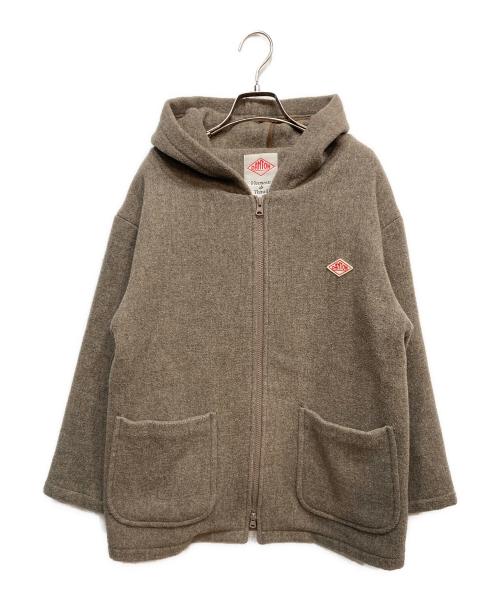 DANTON（ダントン）DANTON (ダントン) ウールライトパイル ウールモッサ ジップアップ フードジャケット ベージュ サイズ:Sの古着・服飾アイテム